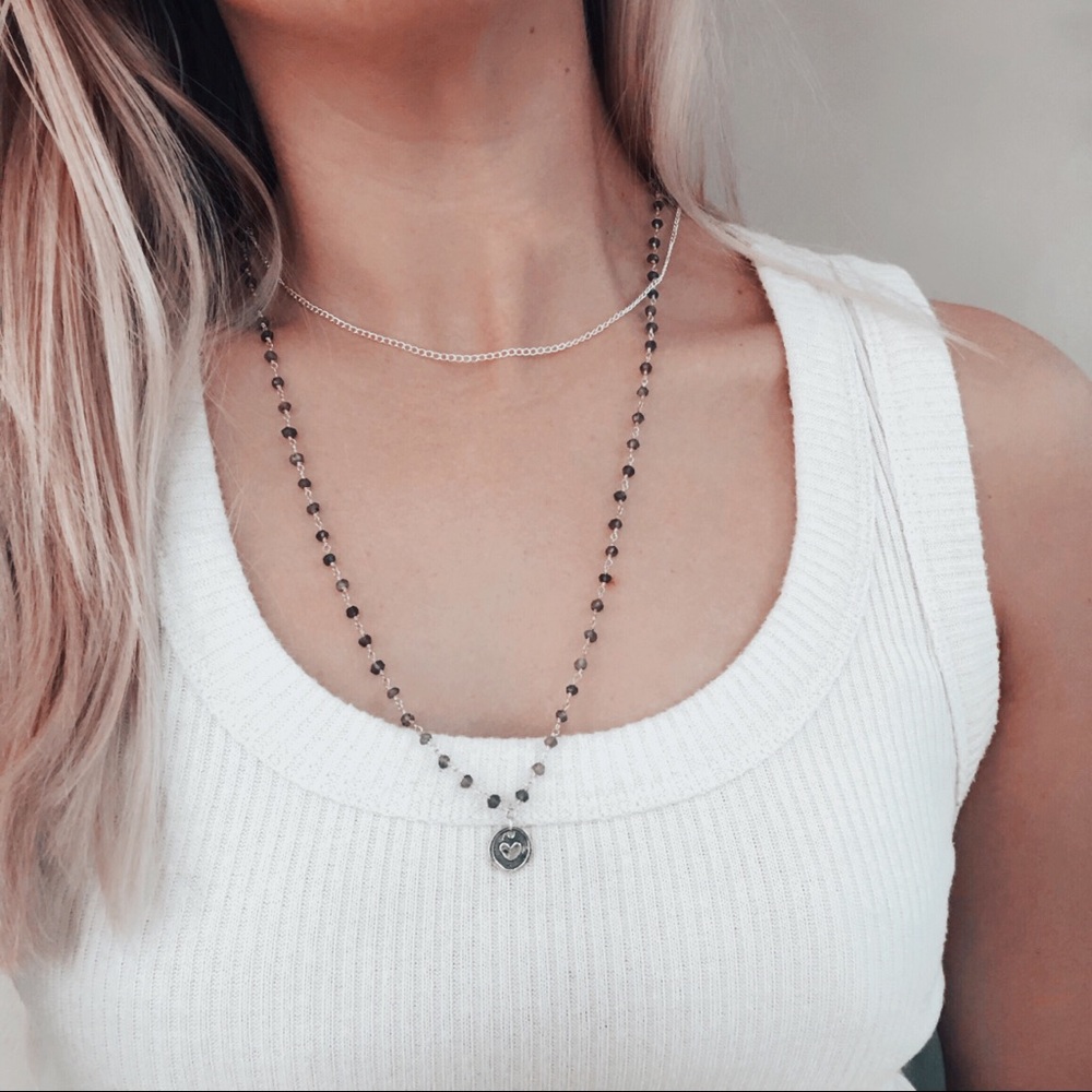 Iolite gemstone necklace